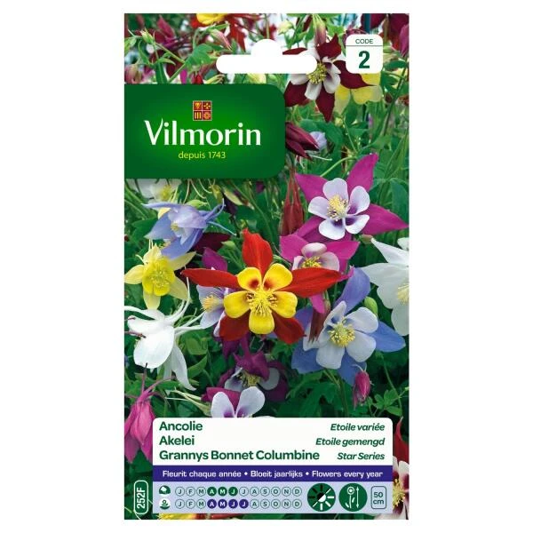 Akelei Etoile Gemengd - Aquilegia Hybrida 1 Akelei Etoile Gemengd - Aquilegia Hybrida
